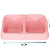 Plato Doble Grande para Gato 28 × 15 cm